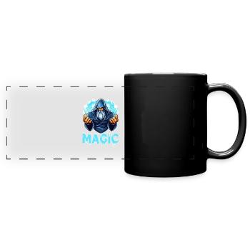 Fantasy Zauberer Magie Mystischer Zauberer - Panorama-Tasse farbig - Schwarz - Vorne