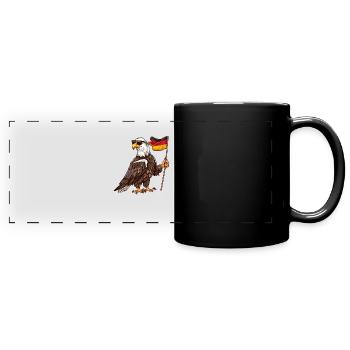 Deutschland Adler Germany Flag Eagle Fußball - Panorama-Tasse farbig - Schwarz - Vorne