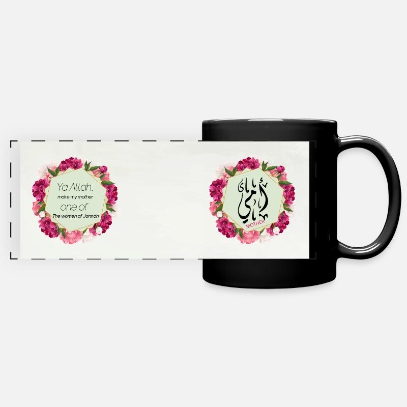 Gift for mom - Full Colour Panoramic Mug - black