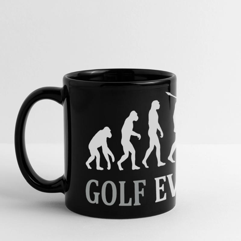 Golf Evolution – Das perfekte Golfer Geschenk Panorama-Tasse farbig