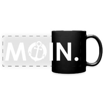 MOIN. - Panorama-Tasse farbig - Schwarz - Vorne