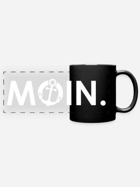 MOIN. - Panorama-Tasse farbig - Schwarz