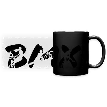 BMX - Panorama-Tasse farbig - Schwarz - Vorne