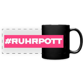 ruhrpott - Panorama-Tasse farbig - Schwarz - Vorne