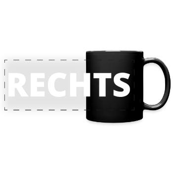 Rechts - Panorama-Tasse farbig - Schwarz - Vorne
