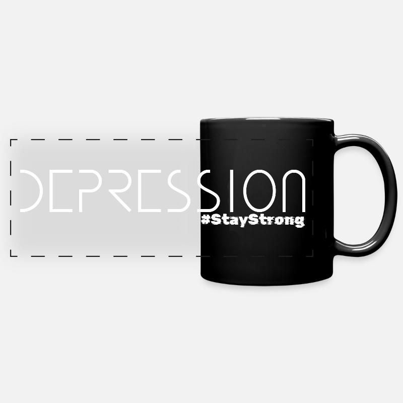 Dépression - Mug panoramique uni - noir