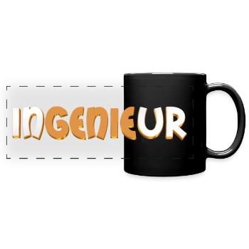 InGENIEur - Panorama-Tasse farbig - Schwarz - Vorne