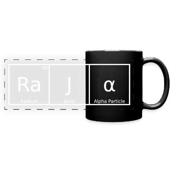 Raja Nom Prénom Chimie Tableau périodique Éléments - Mug panoramique uni - noir - Devant