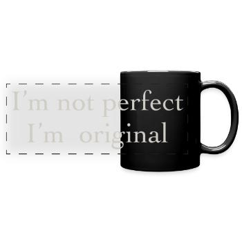 not perfect - Panorama-Tasse farbig - Schwarz - Vorne