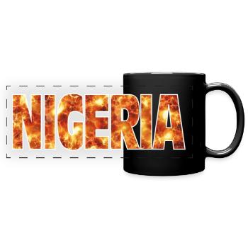 Nigéria - Mug panoramique uni - noir - Devant