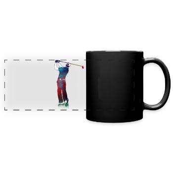 #golf #sport sportive des joueurs de golf - Mug panoramique uni - noir - Devant