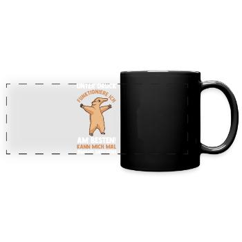 Unter Druck Funktioniere Ich Am Besten - Panorama-Tasse farbig - Schwarz - Vorne