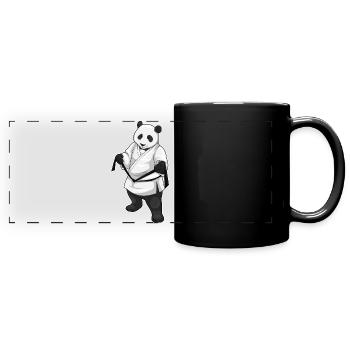 Panda Karate Martial Arts - Full Colour Panoramic Mug - black - Front
