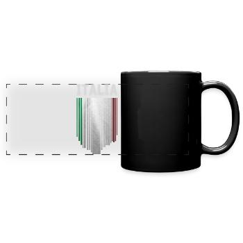 Drapeau de l’Italie, fierté italienne - Mug panoramique uni - noir - Devant