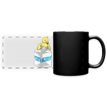 Lait de canard - Mug panoramique uni - noir - Devant