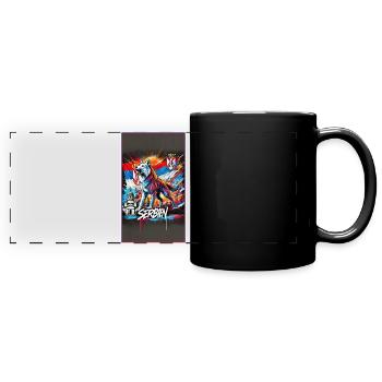 Serbien Wolf Nationalflaggen Design - Panorama-Tasse farbig - Schwarz - Vorne