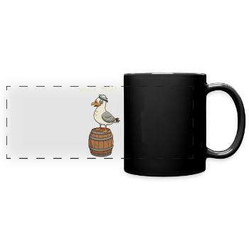 Drunk Seagull - Full Colour Panoramic Mug - black - Front