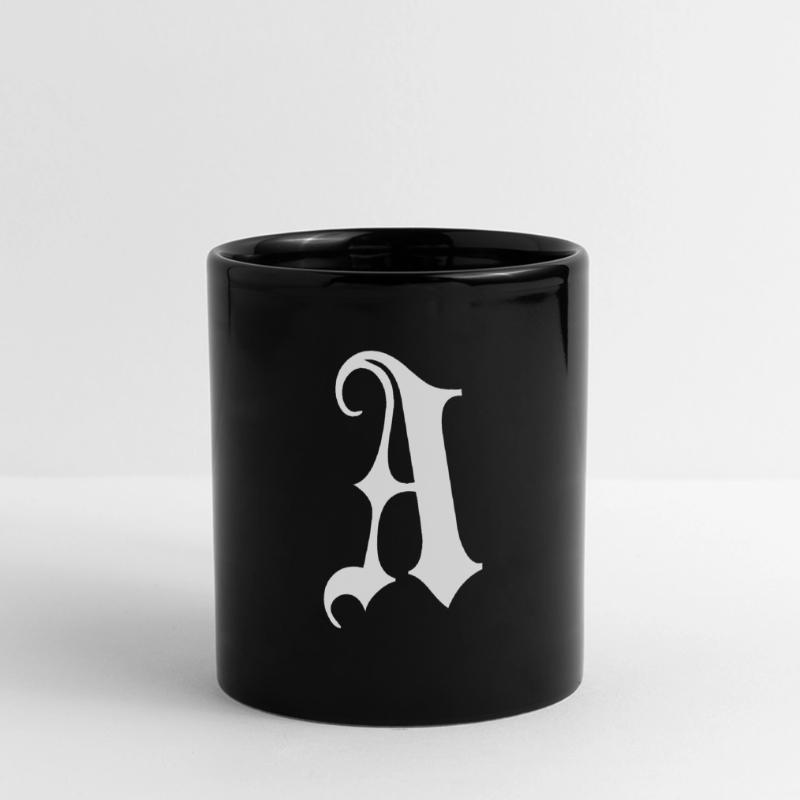 Gothic Monogram A Script Full Colour Panoramic Mug