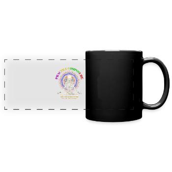 Practice serenity Keep a positive m - Full Colour Panoramic Mug - black - Front