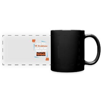 Behinderung Behindert Geschenk Handicap - Panorama-Tasse farbig - Schwarz - Vorne