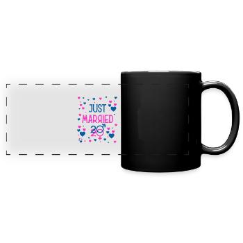 Newly married - Full Colour Panoramic Mug - black - Front