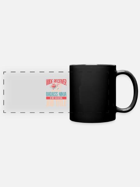 Wide Receiver Ist Ein Ninja - Panorama-Tasse farbig - Schwarz