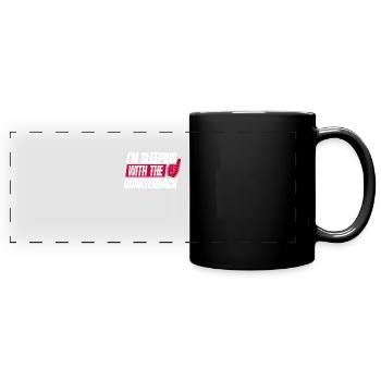 I Sleep With The Quaterback - Full Colour Panoramic Mug - black - Front