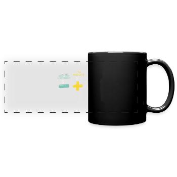 Positive Und Negative Mathematik - Panorama-Tasse farbig - Schwarz - Vorne