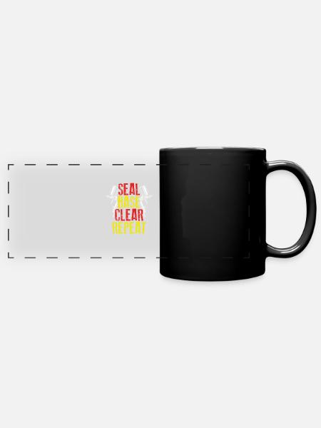 Versiegeln dann wiederholen - Panorama-Tasse farbig - Schwarz
