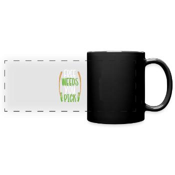 Mauvaises herbes gratuites que vous choisissez - Mug panoramique uni - noir - Devant