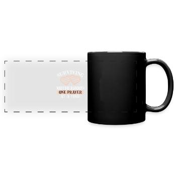 Motherhood Survival - Full Colour Panoramic Mug - black - Front