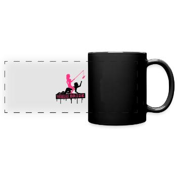 Team Bride - Panorama-Tasse farbig - Schwarz - Vorne