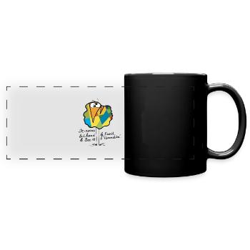 Devise Shadok N°02 - Mug panoramique uni - noir - Devant