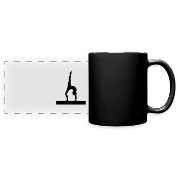 Schwebebalken - Panorama-Tasse farbig - Schwarz - Vorne