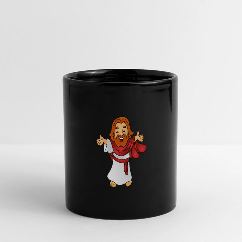 Jesus as a comic book gift gift idea Full Colour Panoramic Mug