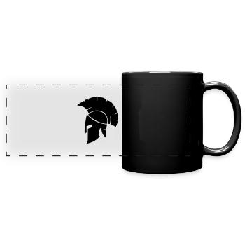 Spartaner - Panorama-Tasse farbig - Schwarz - Vorne
