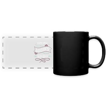 fathersday christmas carols birthday present idea - Full Colour Panoramic Mug - black - Front