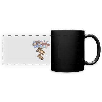 Bear Balloon Baby - Full Colour Panoramic Mug - black - Front