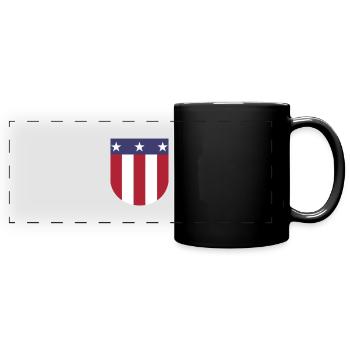 Armoiries des États-Unis - Mug panoramique uni - noir - Devant