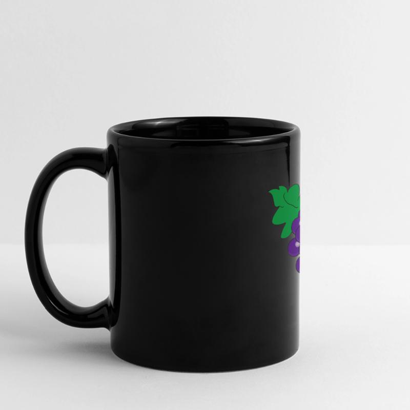 Grape Grapes Wine Illustration Gift Idea Full Colour Panoramic Mug