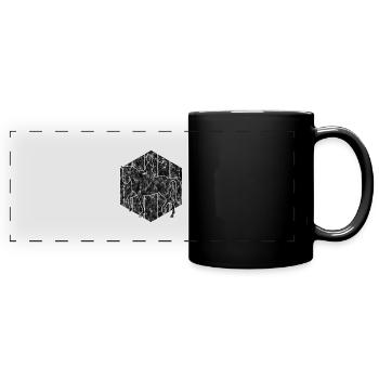 Dressur Dressurreiten Dressurreiter Reiten Pferd - Panorama-Tasse farbig - Schwarz - Vorne