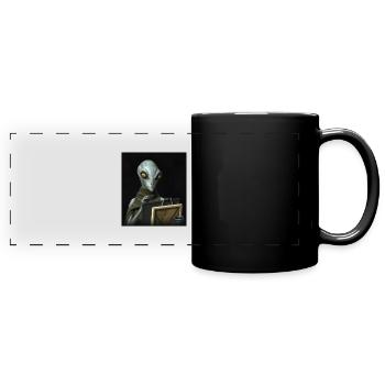Alien artist - Full Colour Panoramic Mug - black - Front