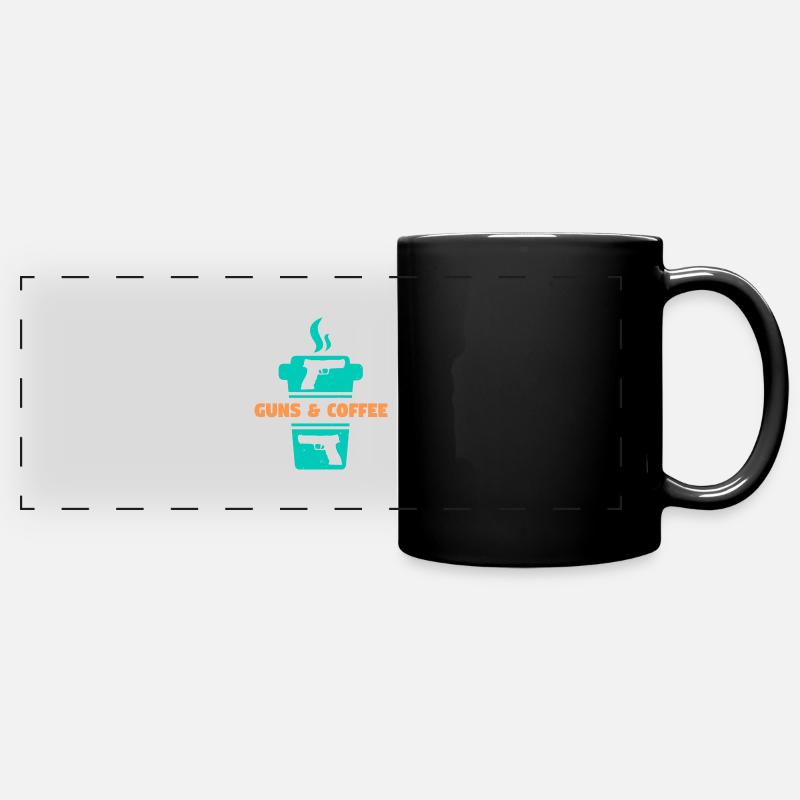 DRÔLES D’ARMES ET DE CAFÉ - Mug panoramique uni - noir