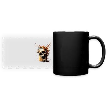 Explosion de bière Skull - Mug panoramique uni - noir - Devant