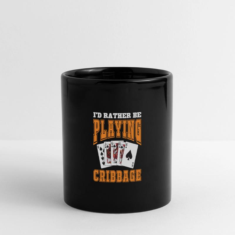 I'd rather be playing cribbage Panorama-Tasse farbig