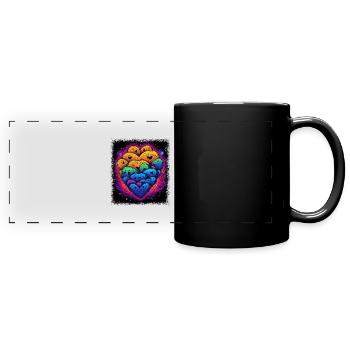 peace for paris funny sayings awesome humor - Full Colour Panoramic Mug - black - Front