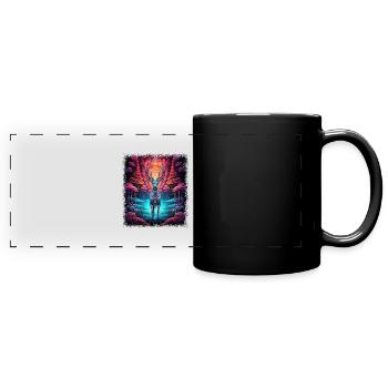 Citation Afrique Drôles d’animaux Bébé Lama génial Pérou - Mug panoramique uni - noir - Devant