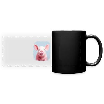 funny quote backyard griller quote humor pork - Full Colour Panoramic Mug - black - Front