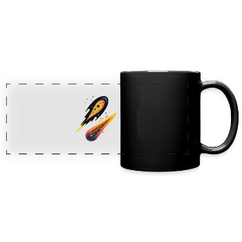 Shooting stars - Full Colour Panoramic Mug - black - Front