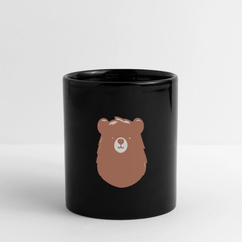 Simple bear in a flat handle Full Colour Panoramic Mug